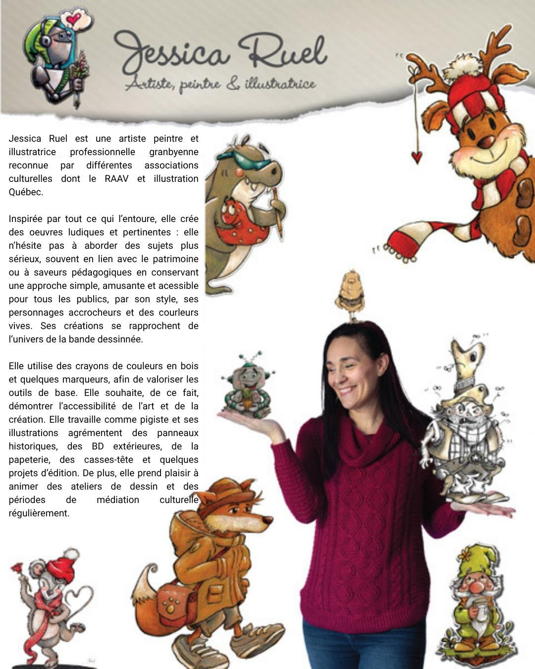 Affiche de l'atelier d'illustrations de Jessica Ruel – Dessin floral et végétation