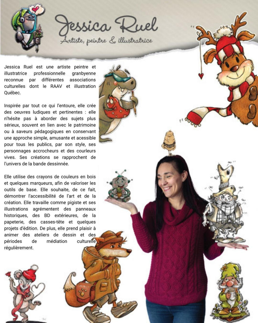 Affiche de l'atelier d'illustrations de Jessica Ruel – Dessin floral et végétation