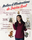 Exemples de dessins floraux réalisés lors des ateliers de Jessica Ruel
